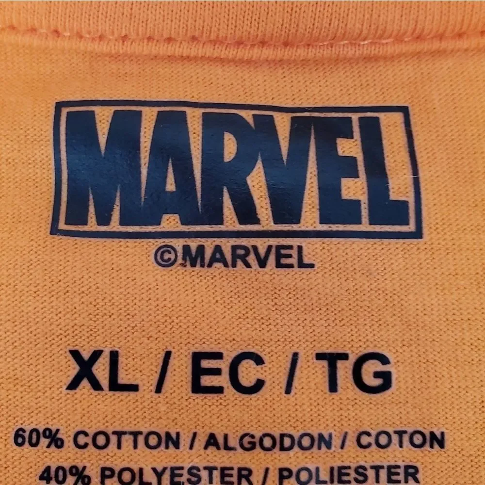 🔹️NWT Marvel Orange Halloween Lenticular Short Sleeve Top Youth XLarge
